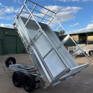 10 x 6 ft Flat Deck Hydraulic Tipping Trailer ATM 3.5 or 4.5tonne
