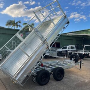 12 x 7 ft Flat Deck Hydraulic Tipping Trailer ATM 3.5 or 4.5tonne