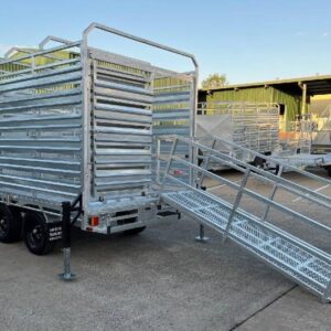 12 x 7 ft Stock Crate / Machinery Flat Deck Trailer with Removable Crate ATM 3500kg (3.5 and 4.5 tonne) & 1 Person Lift-off System