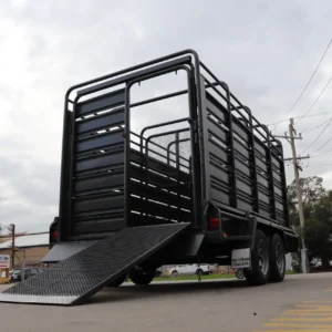 12×6 Deluxe Heavy Duty Stock Crate Tandem Trailer for Sale