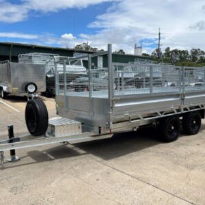 14 x 7 ft Flat Deck Hydraulic Tipping Trailer ATM 3.5 tonne or 4.5 tonne