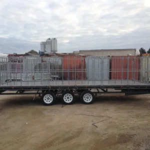 20×7 Tri-Axle Flat-Top Trailer – 2,000kg ATM, Truck Gates