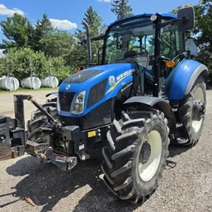 2015 New Holland T5.115 114 HP MFWD Tractor with Loader and Pallet Forks